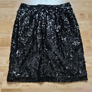 Calvin Klein Black Sequin Pencil Skirt